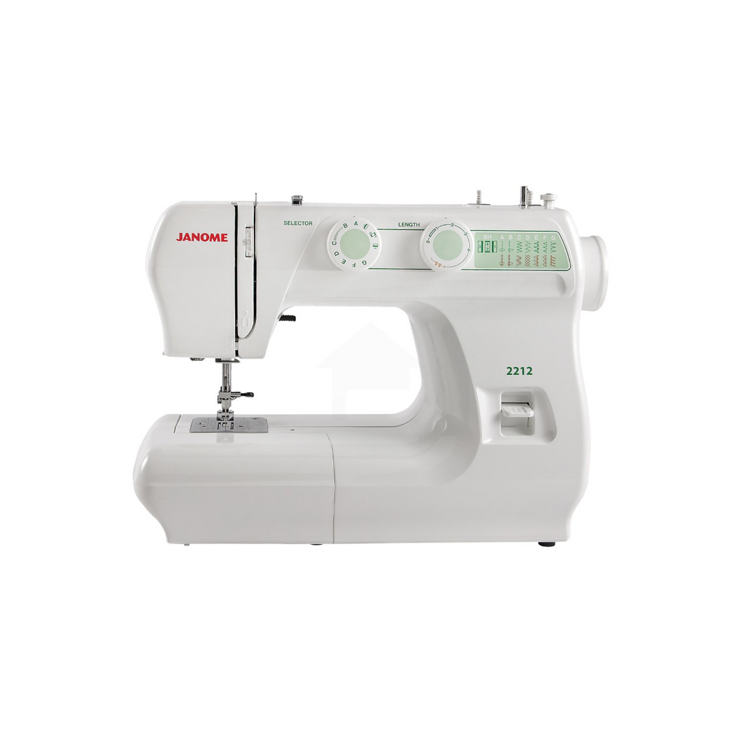 Janome 2212 - Sewing machine - White - Front view