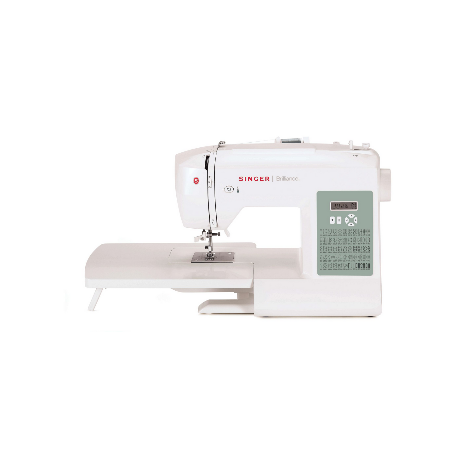 Singer brilliance 6199 - Sewing machine- White - Front view