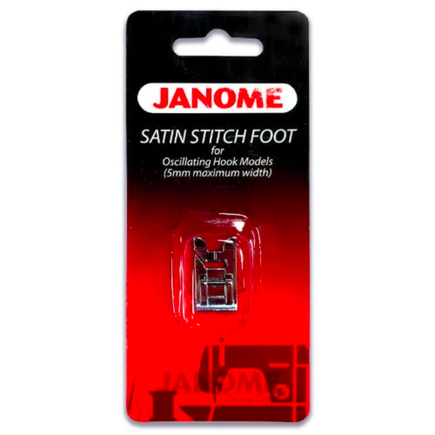 Janome - Satin stitch foot - Silver - Packet