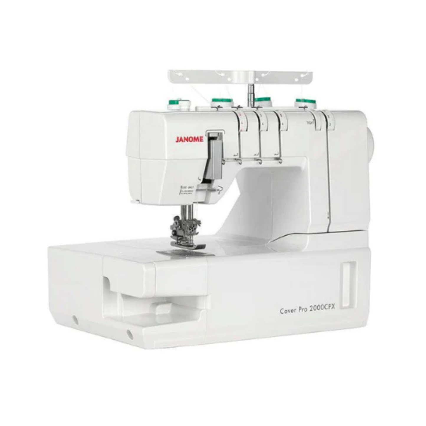 Janome coverpro 2000CPX coverstitch machine - White - Side view