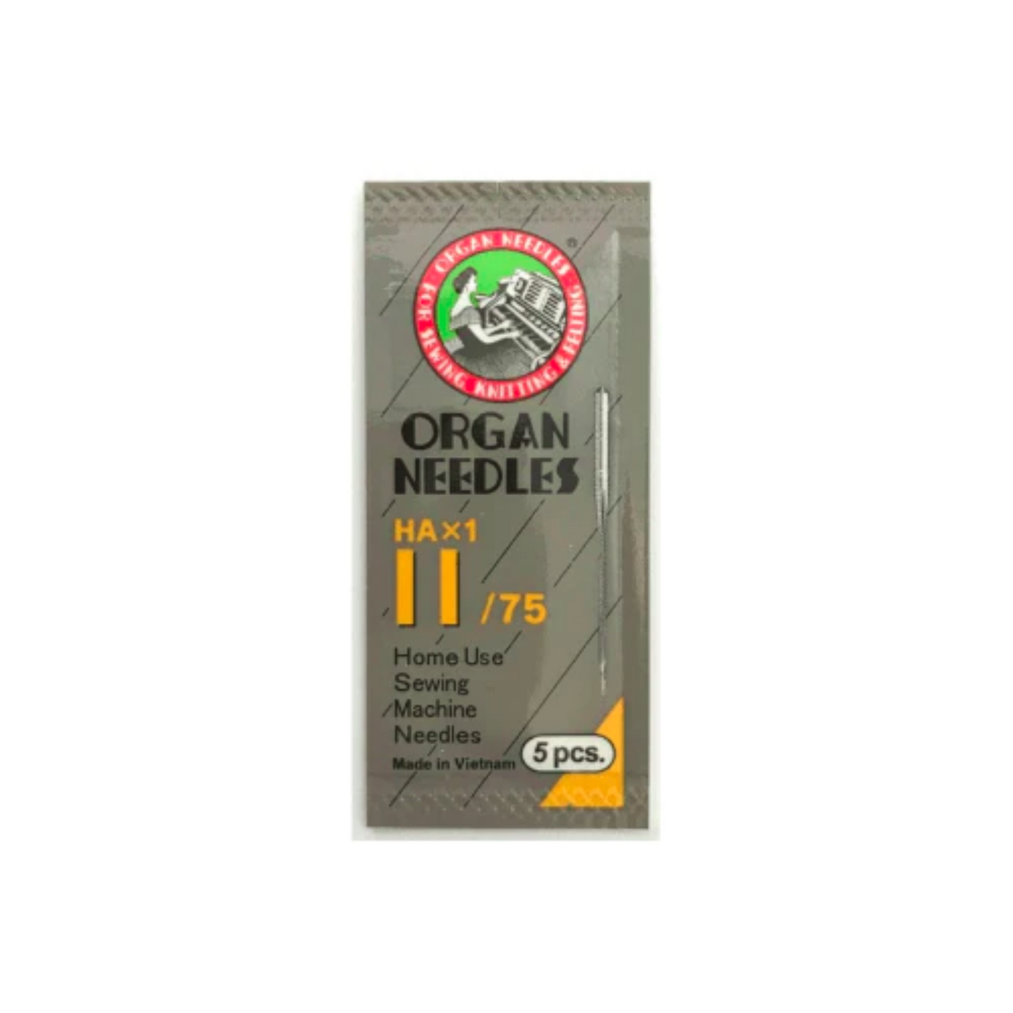 Organ needles HA X 1 11/75 (x4) - White - Packet