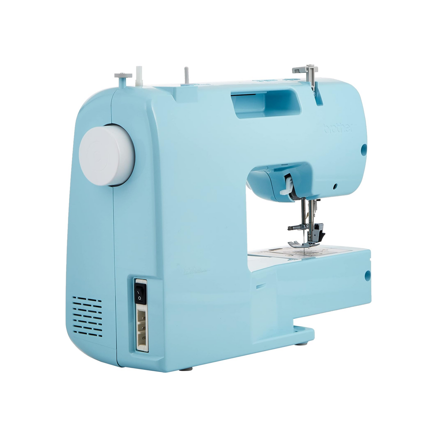 Brother JK17B - Sewing machine - Blue - Side view