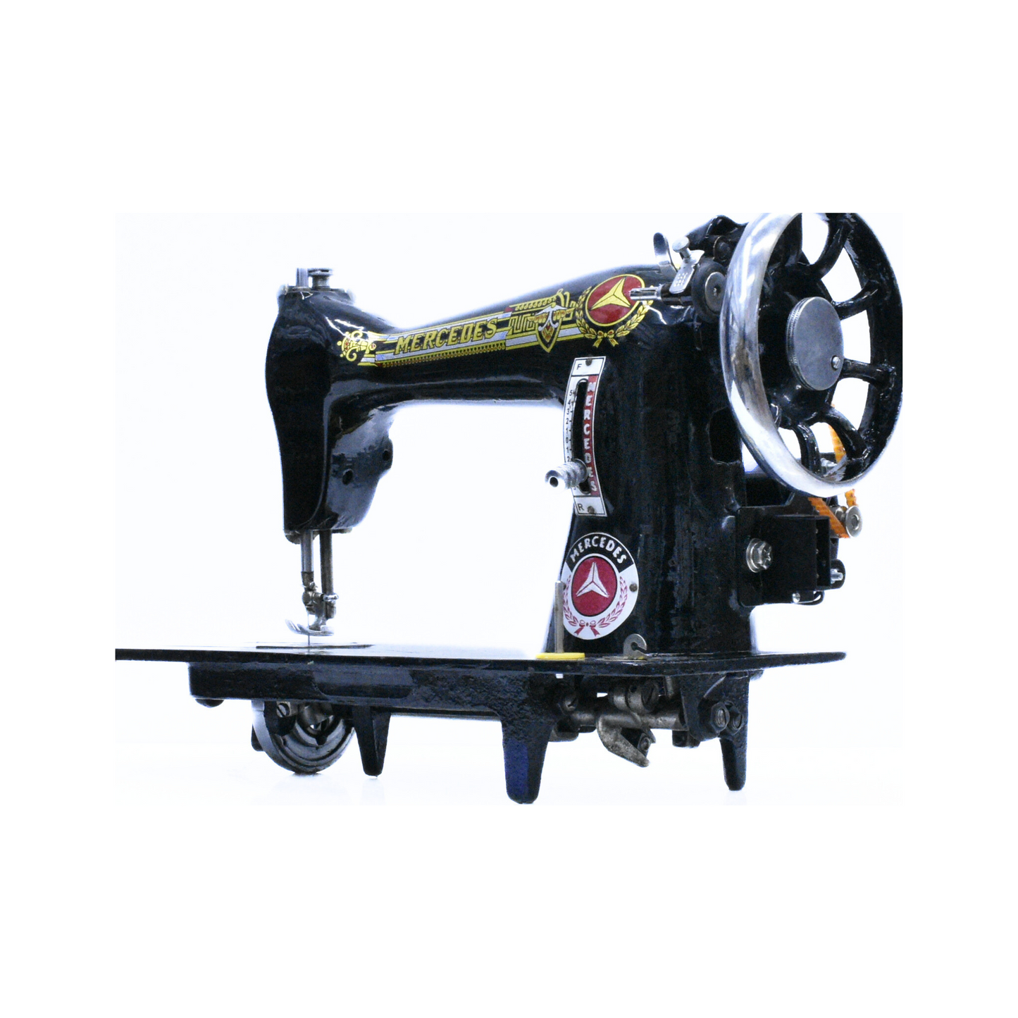 Mercedes - Vintage sewing machine - Black - Side view