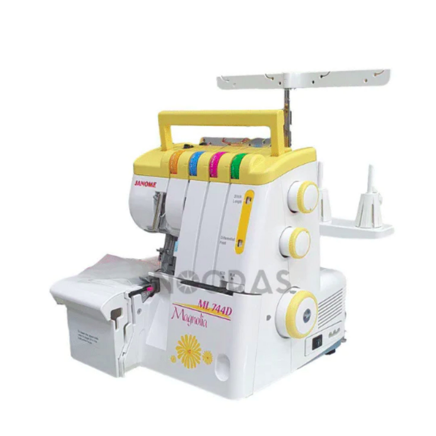 Janome mylock 744D magnolia - overlocker - White - Side view