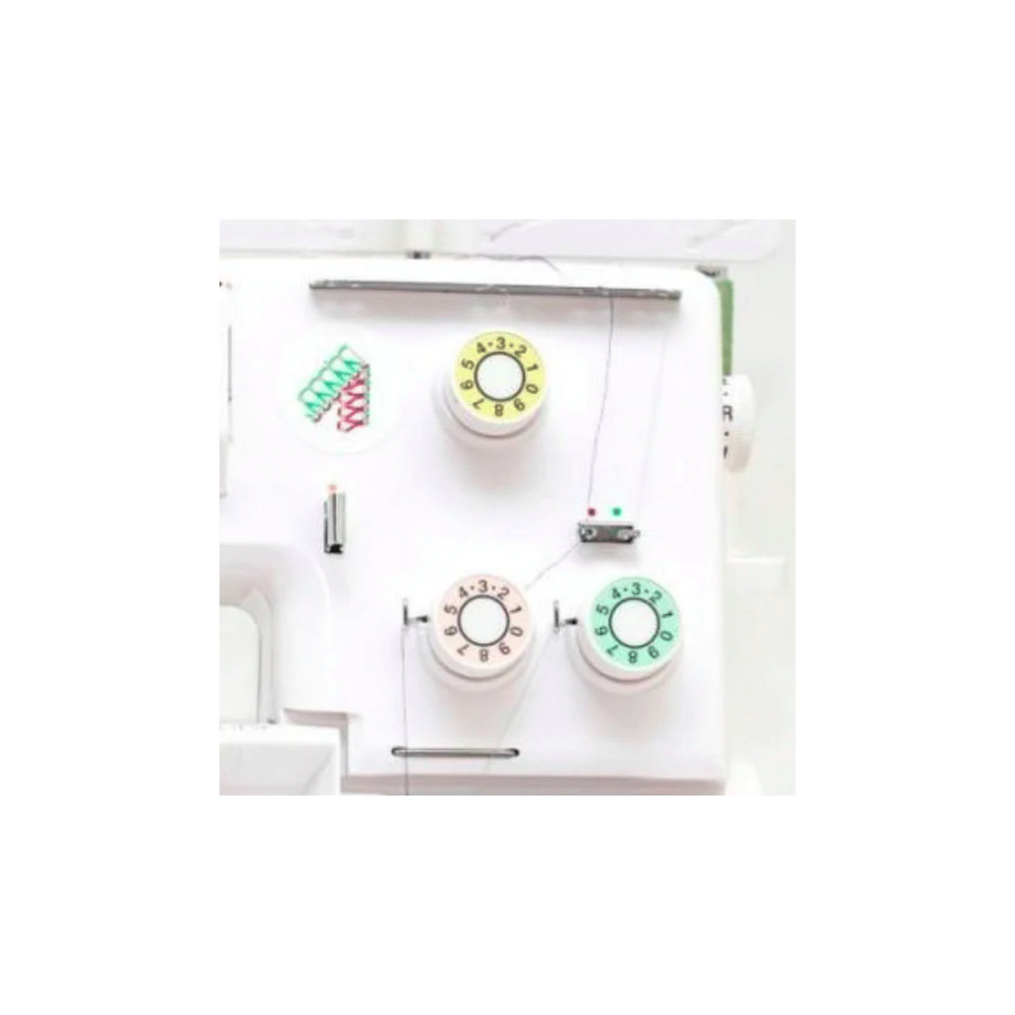 Janome mylock 213 magnolia - overlocker - White - Close view