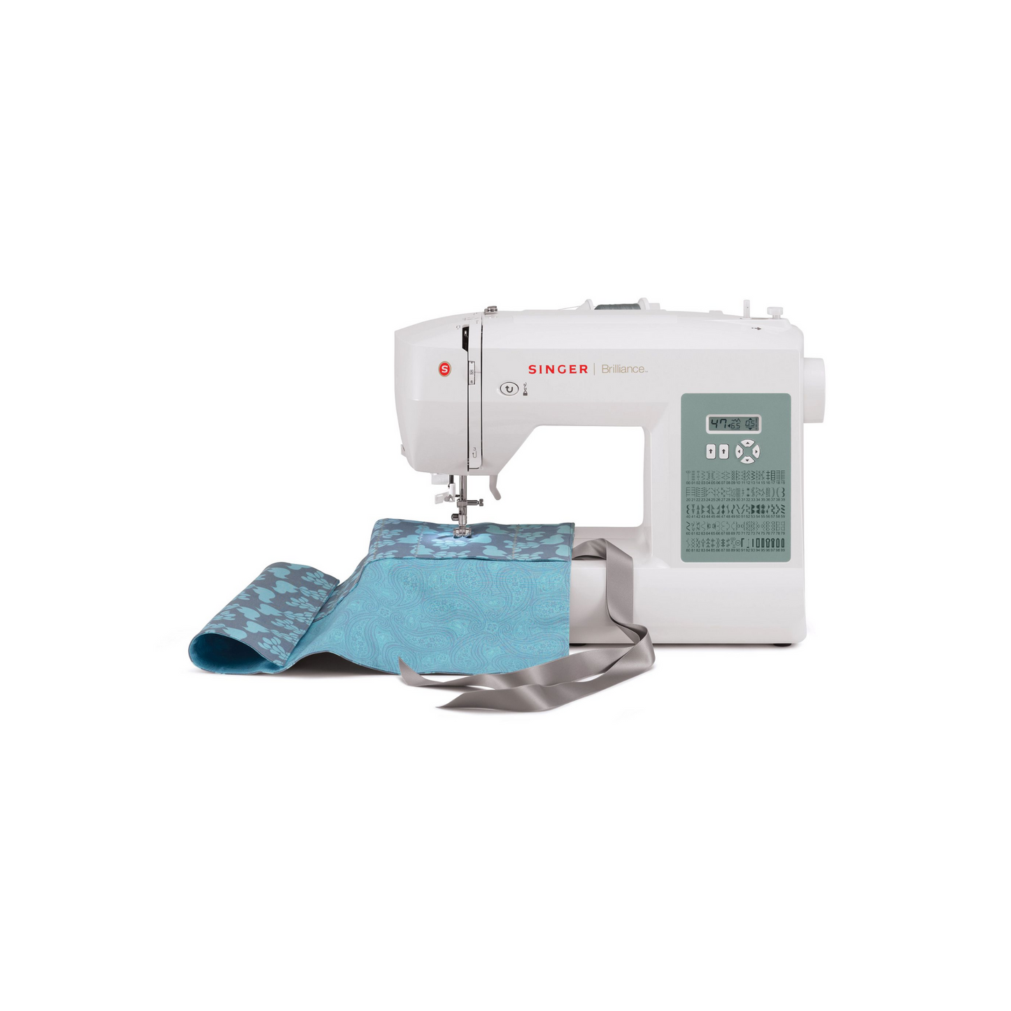 Singer brilliance 6199 - Sewing machine- White - Front view