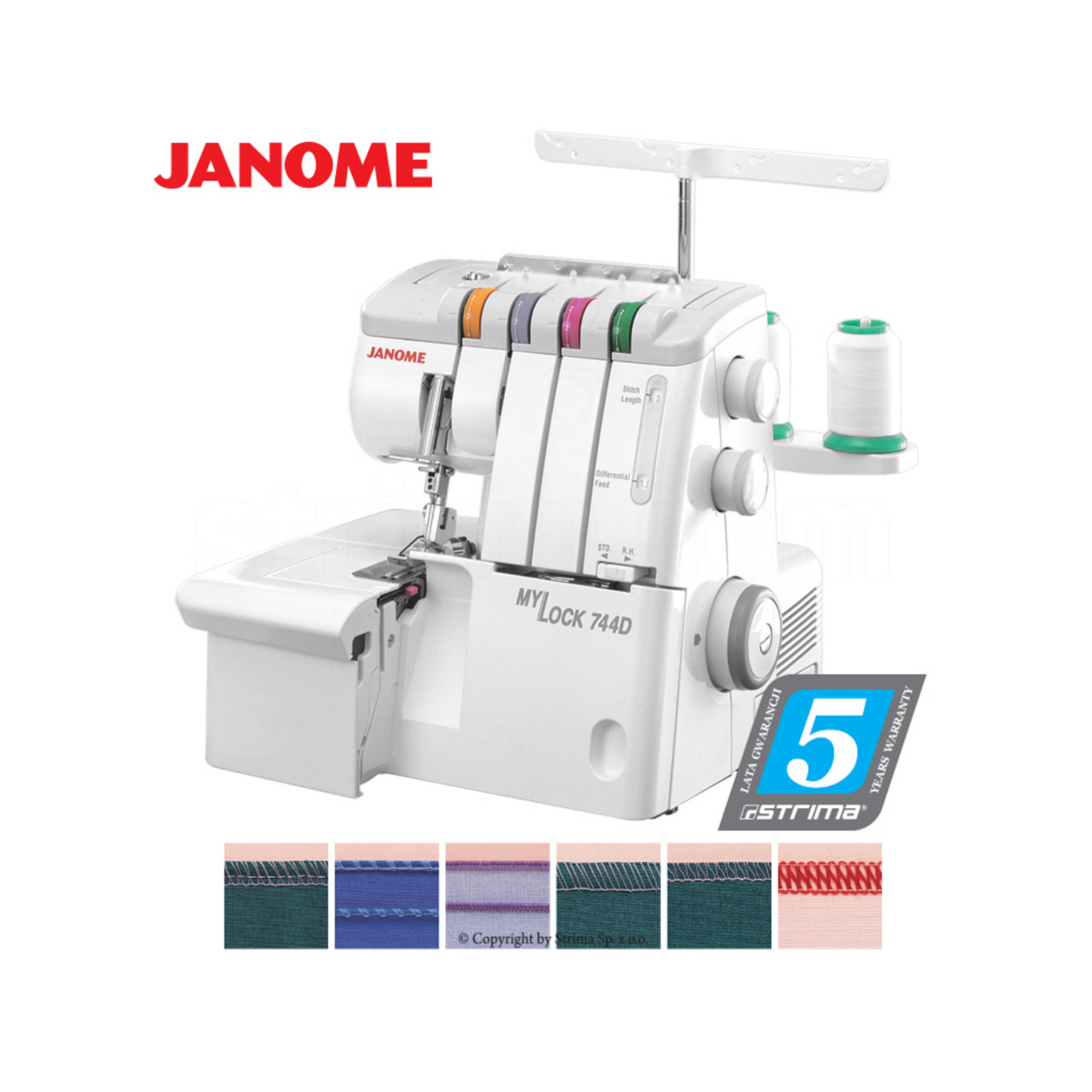 Janome 744D 2, 3, 4- thread overlock machine - sewing machine - NEW AL AFRAH