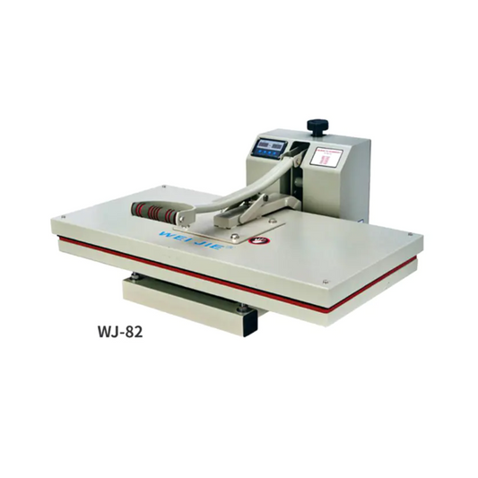 WJ-82 Flat platen imprint manual heat press/ Heat transfer machine 80*40CM with big upper heating element - Multi color - Front view