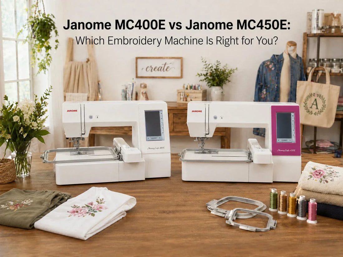 Janome MC400E vs Janome MC450E: Which Embroidery Machine Is Right for You?