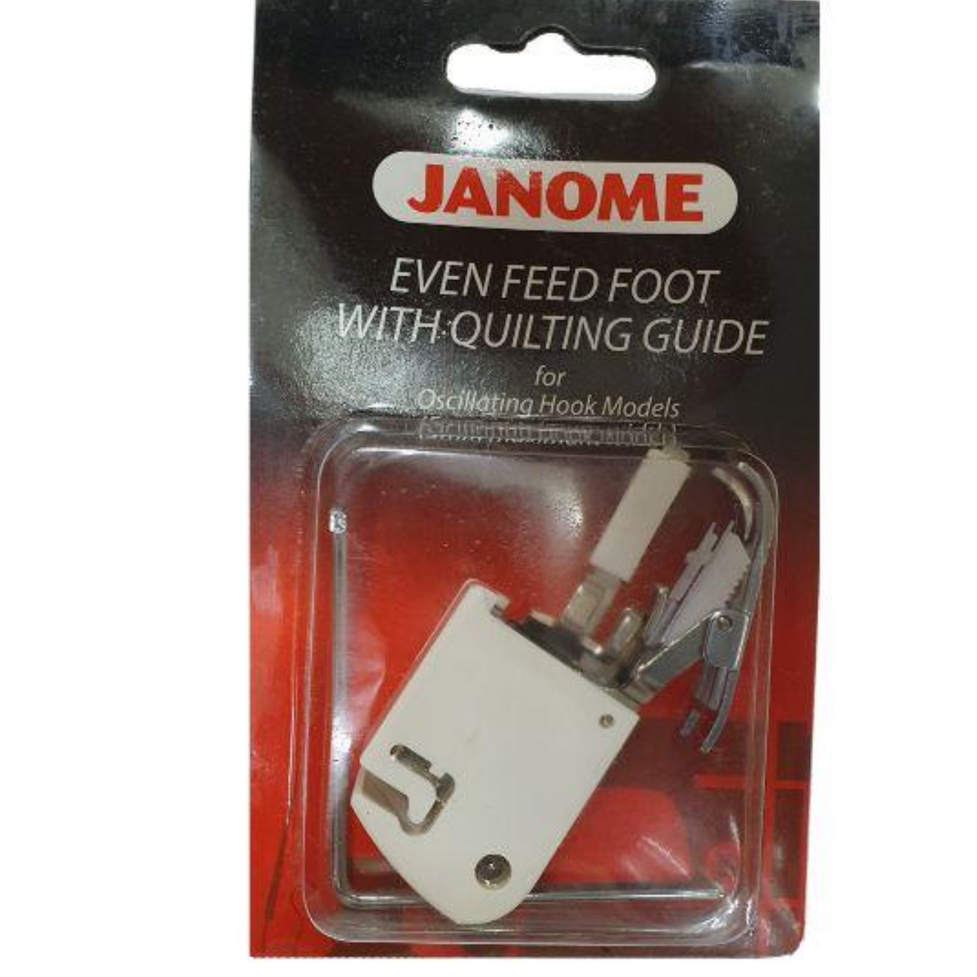 Janome - even feed foot with quilting guide - Silver - Packet