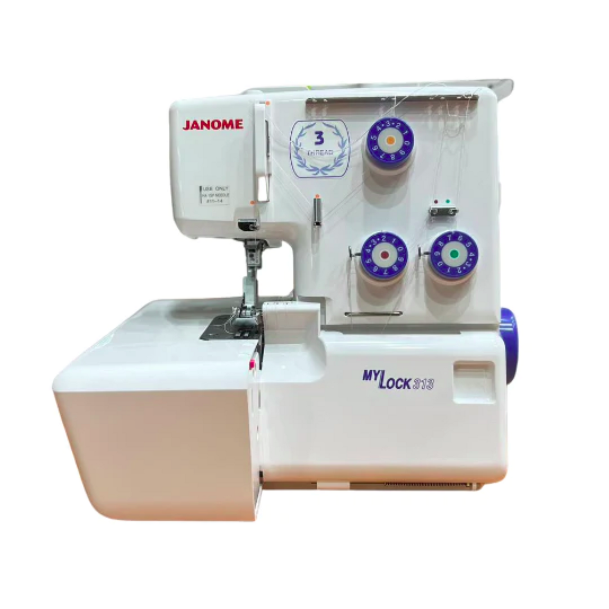 Janome 313 - overlocker - White - Front view