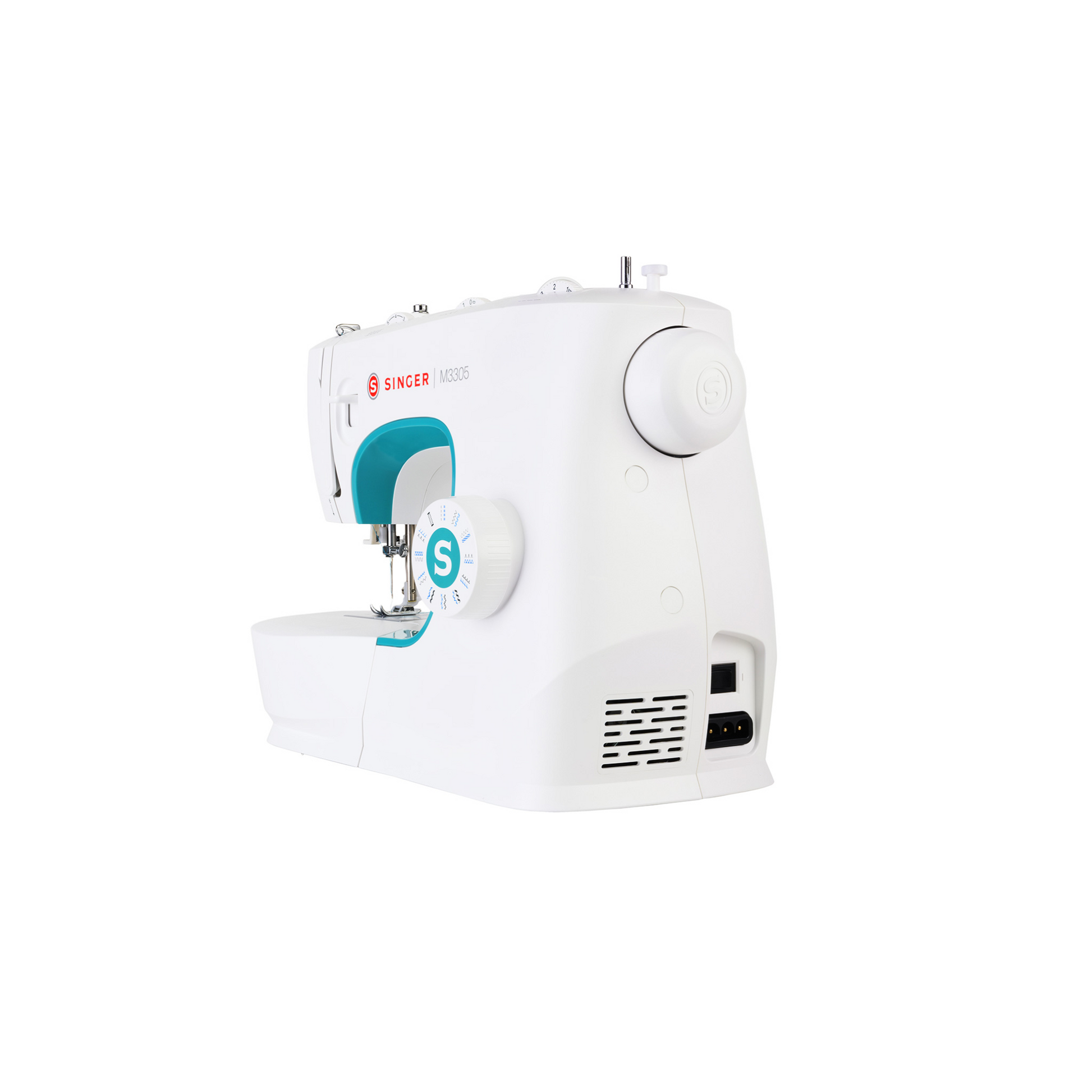 Singer M3305 - Sewing machine - White - Side view