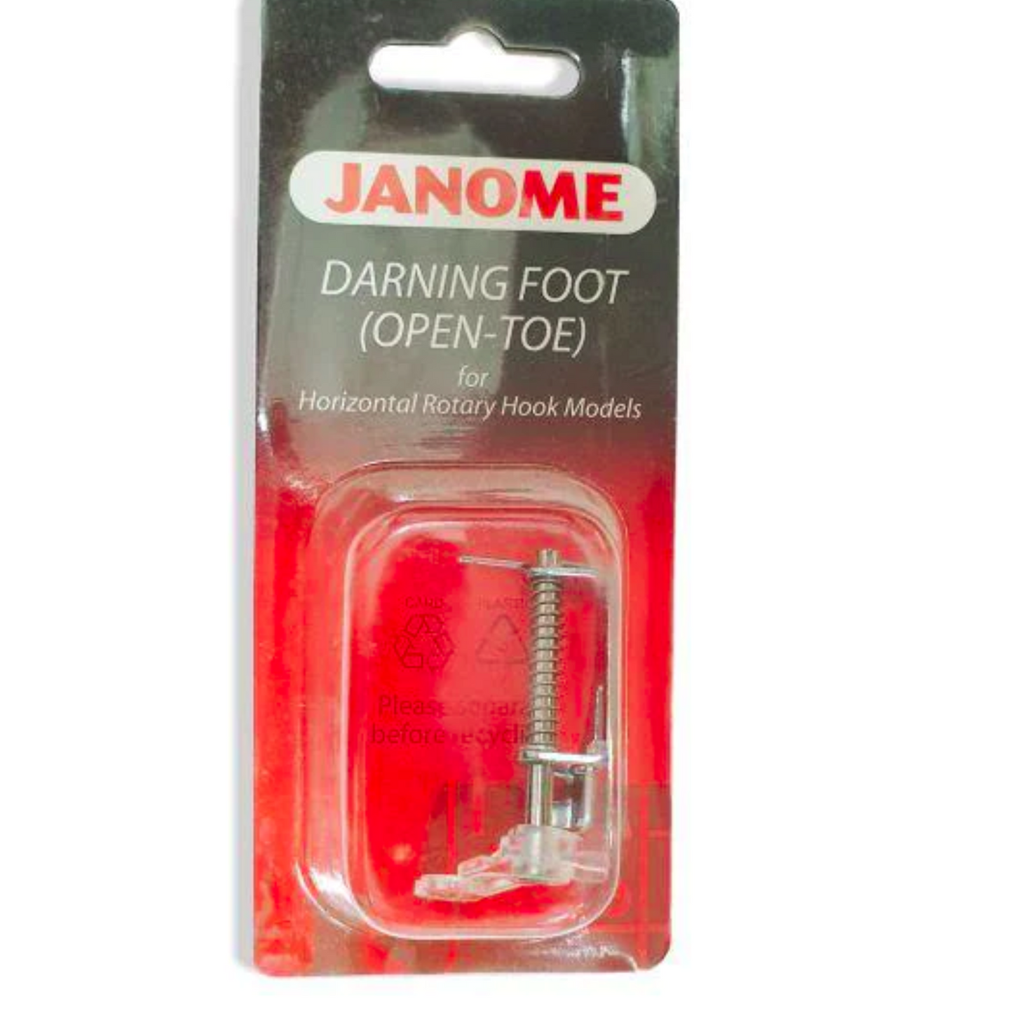 Janome - Darning foot (open-toe) - Sewing accessory - Silver - Packet