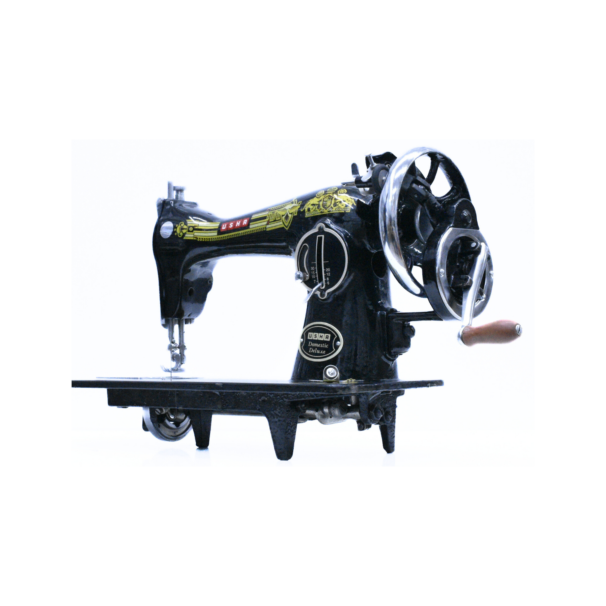 Usha - Vintage sewing machine - Black - Side view