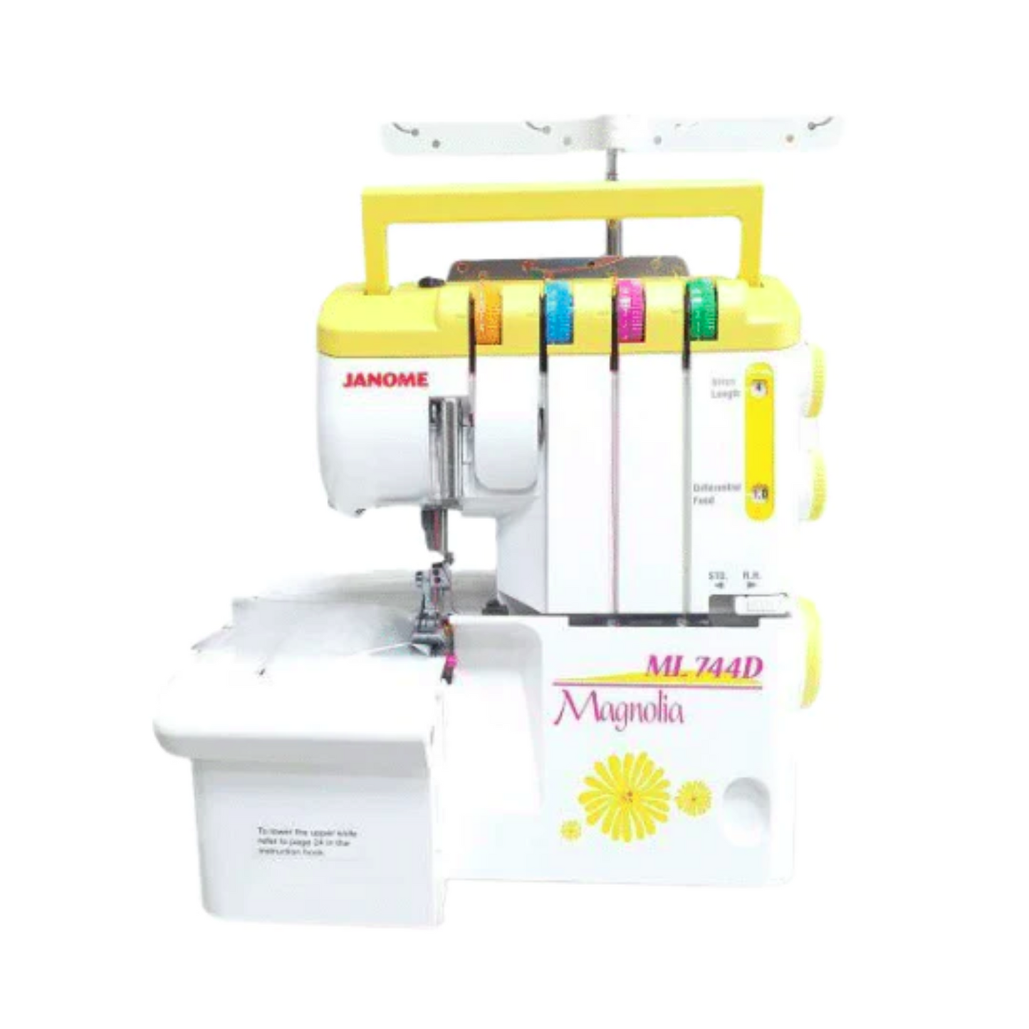 Janome mylock 744D magnolia  - overlocker - White - Front view