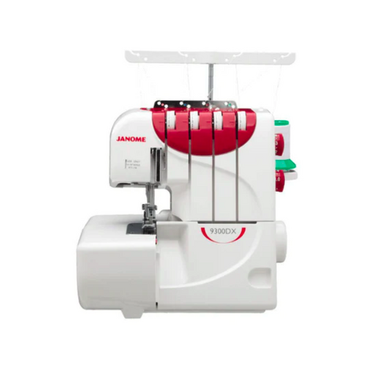 Janome 9300DX - overlock machine - White - Front view