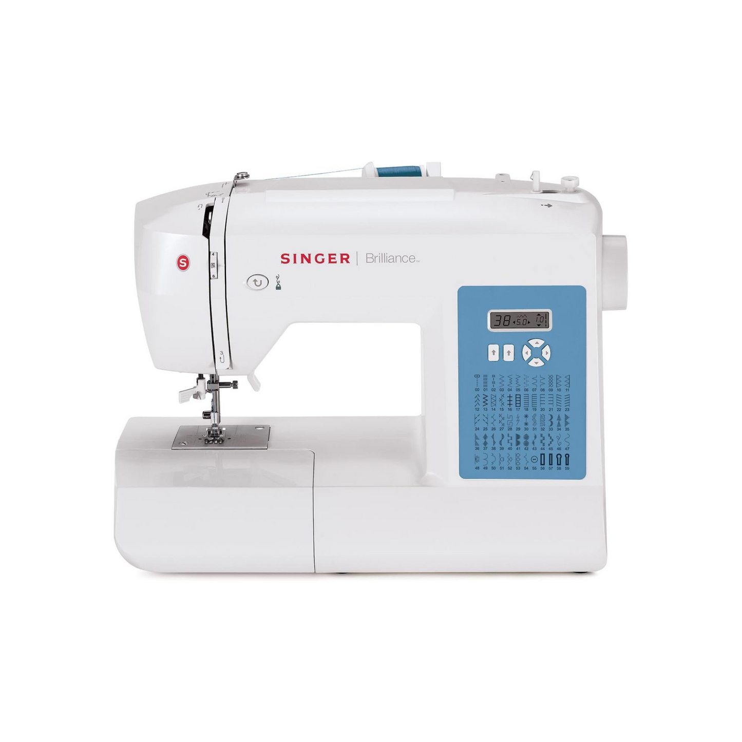 Singer brilliance 6160 - Sewing machine - White - Front view