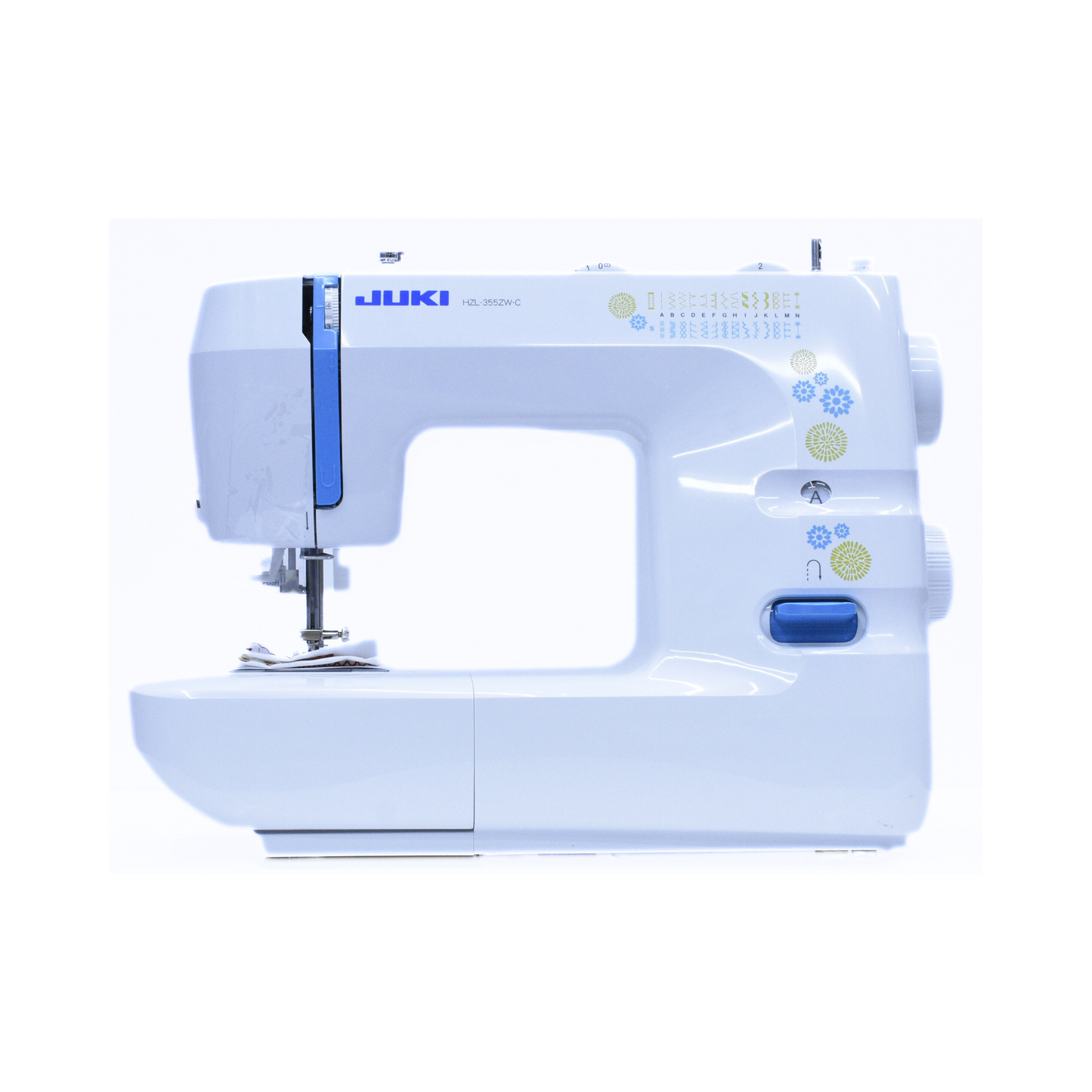 Juki HZL-355W-C - Sewing machine - Blue - Front view