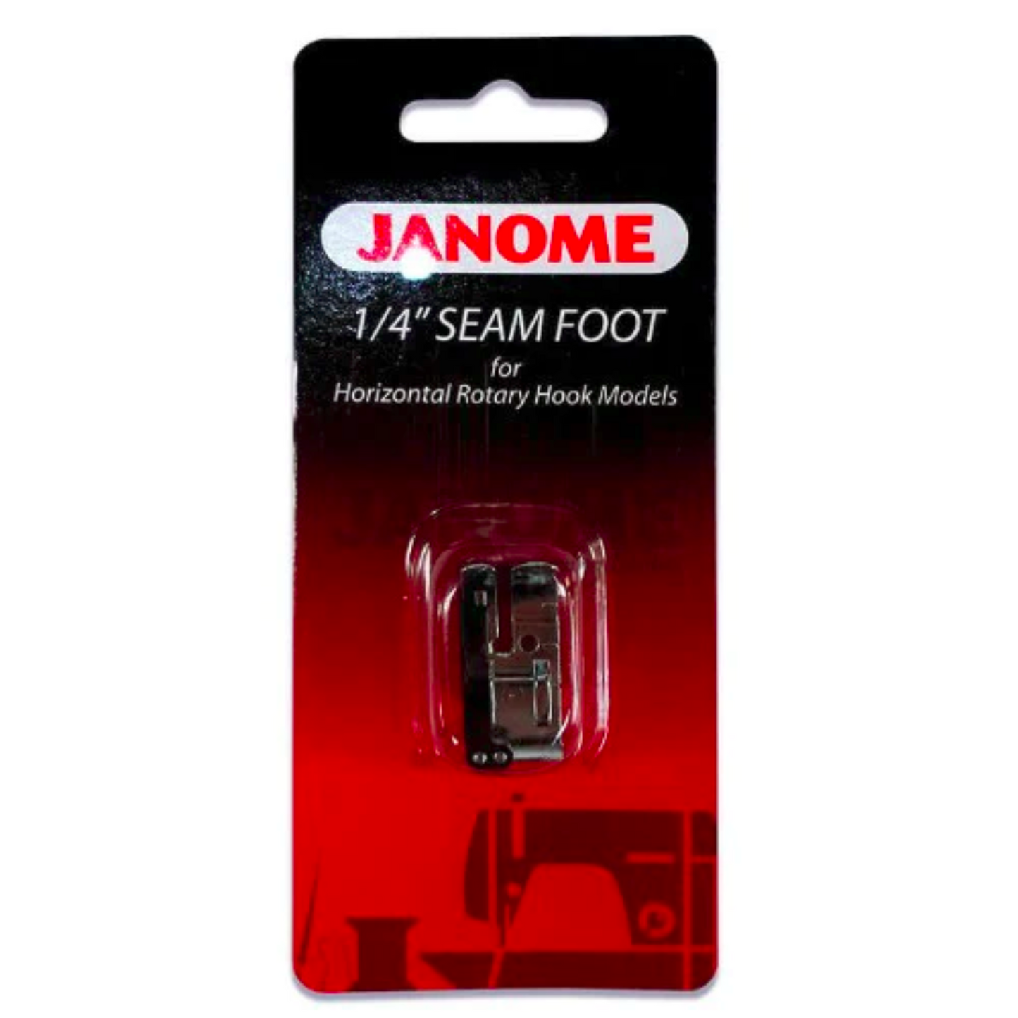 Janome 1/4 seam foot - Sewing accessory - Silver - Packet