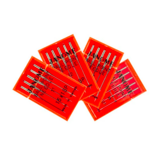Janome - Ball point needles x4 - Sewing needles - Silver - Packets