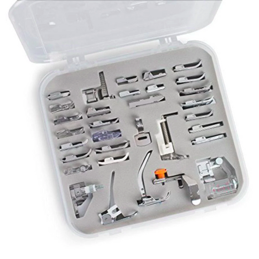 32pc Presser foot kit multi-functional - Silver - Front view