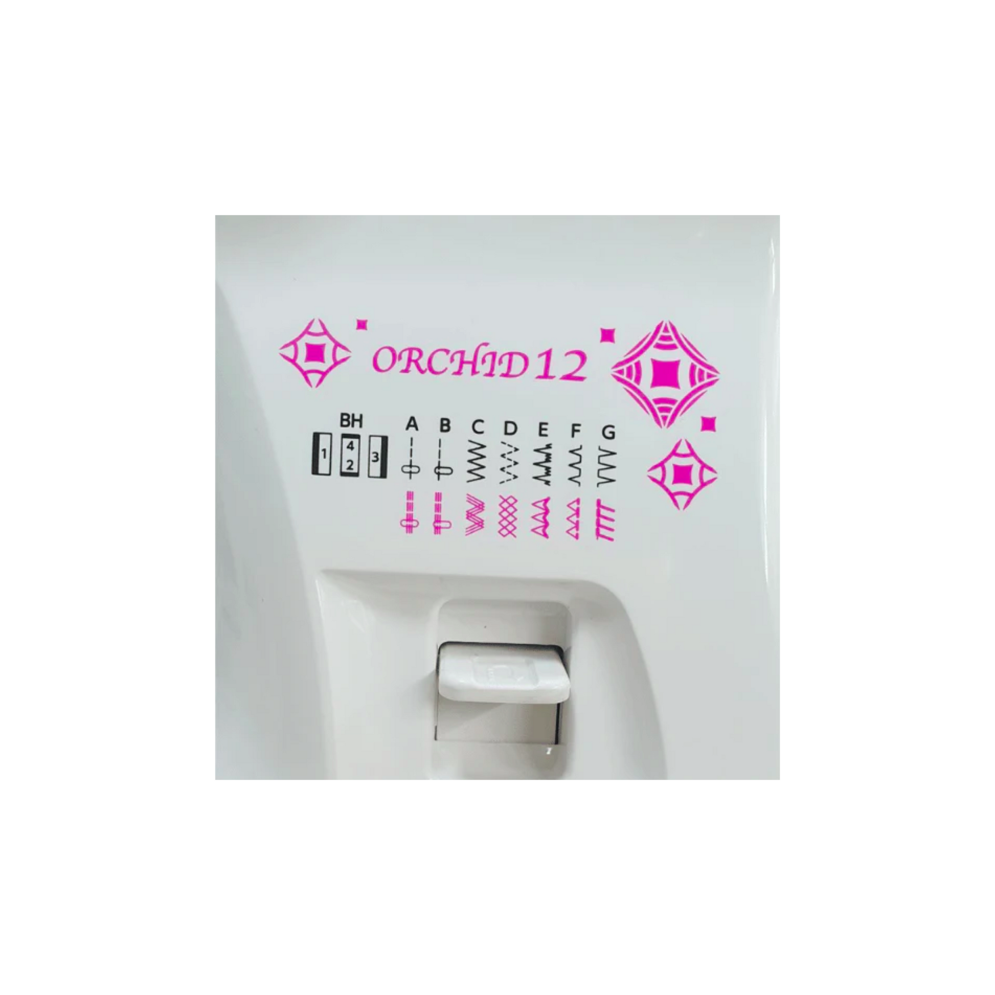 Janome orchid 12  - Sewing machine - White - Patterns