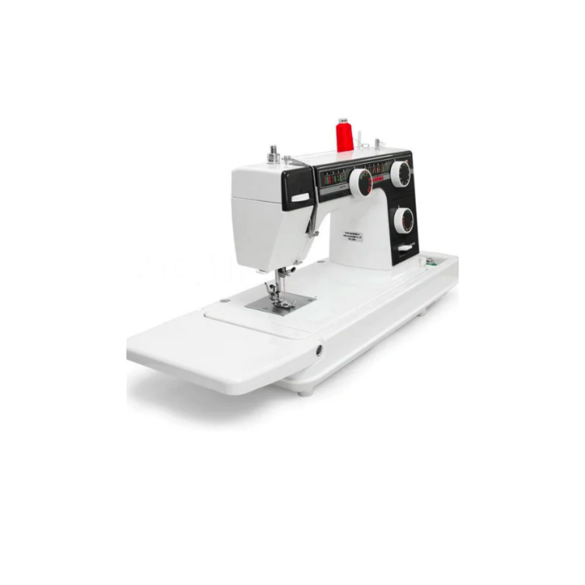Janome 393PD - Sewing machine - Black - White - Side view