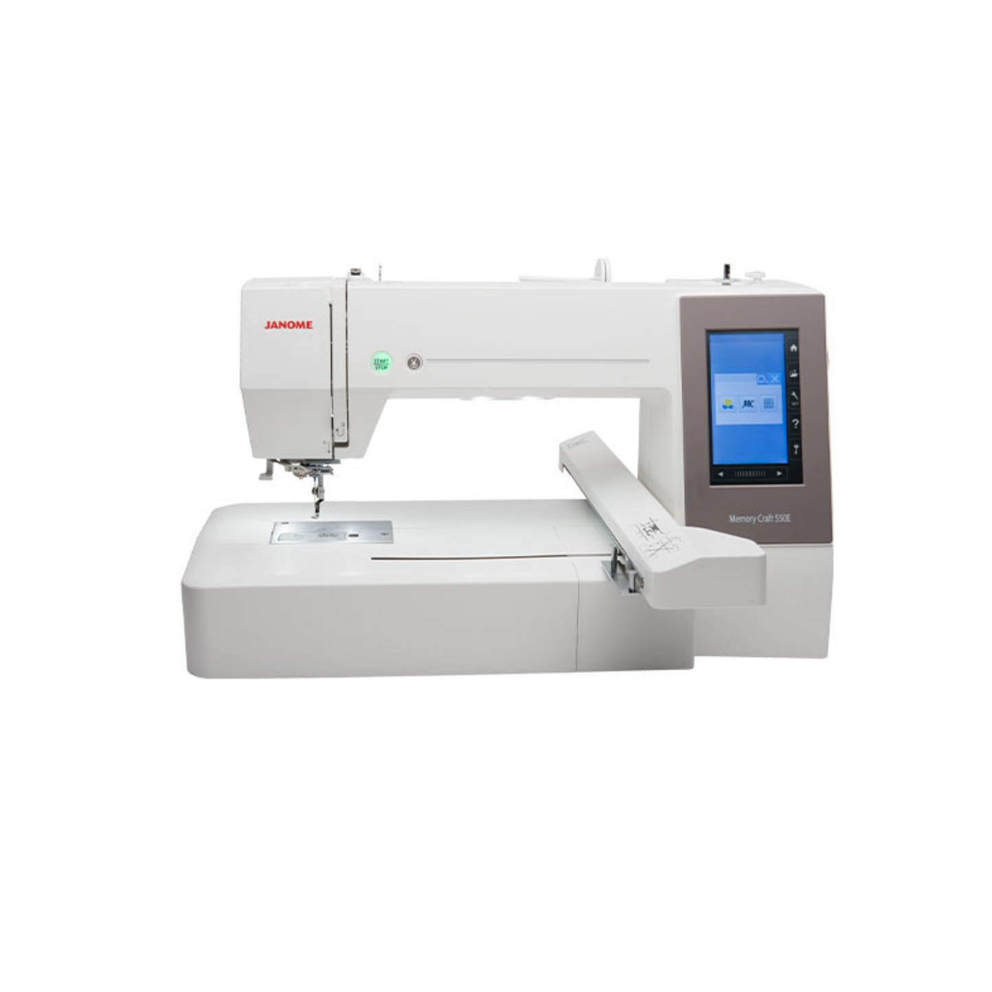 Janome memory craft 550E - Sewing machine - White - Front view