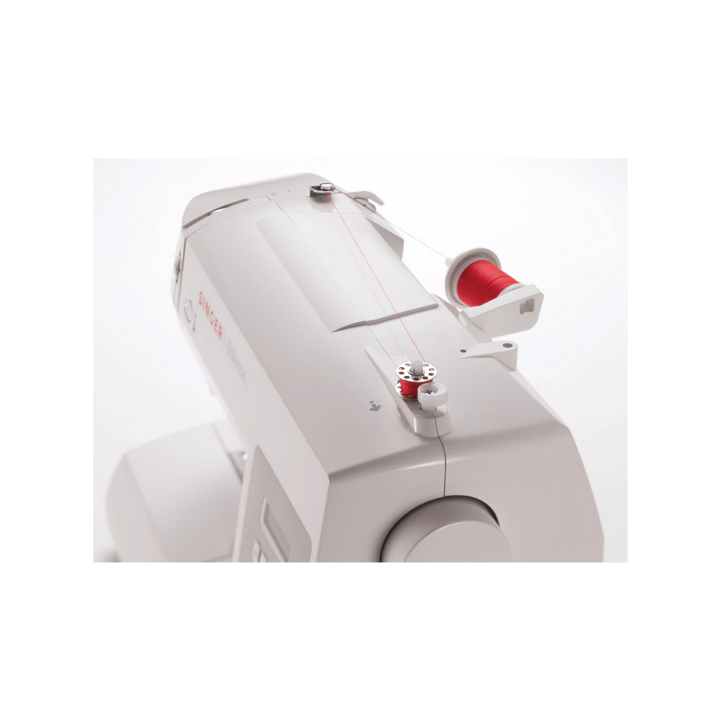 Singer brilliance 6199 - Sewing machine- White - Top view 