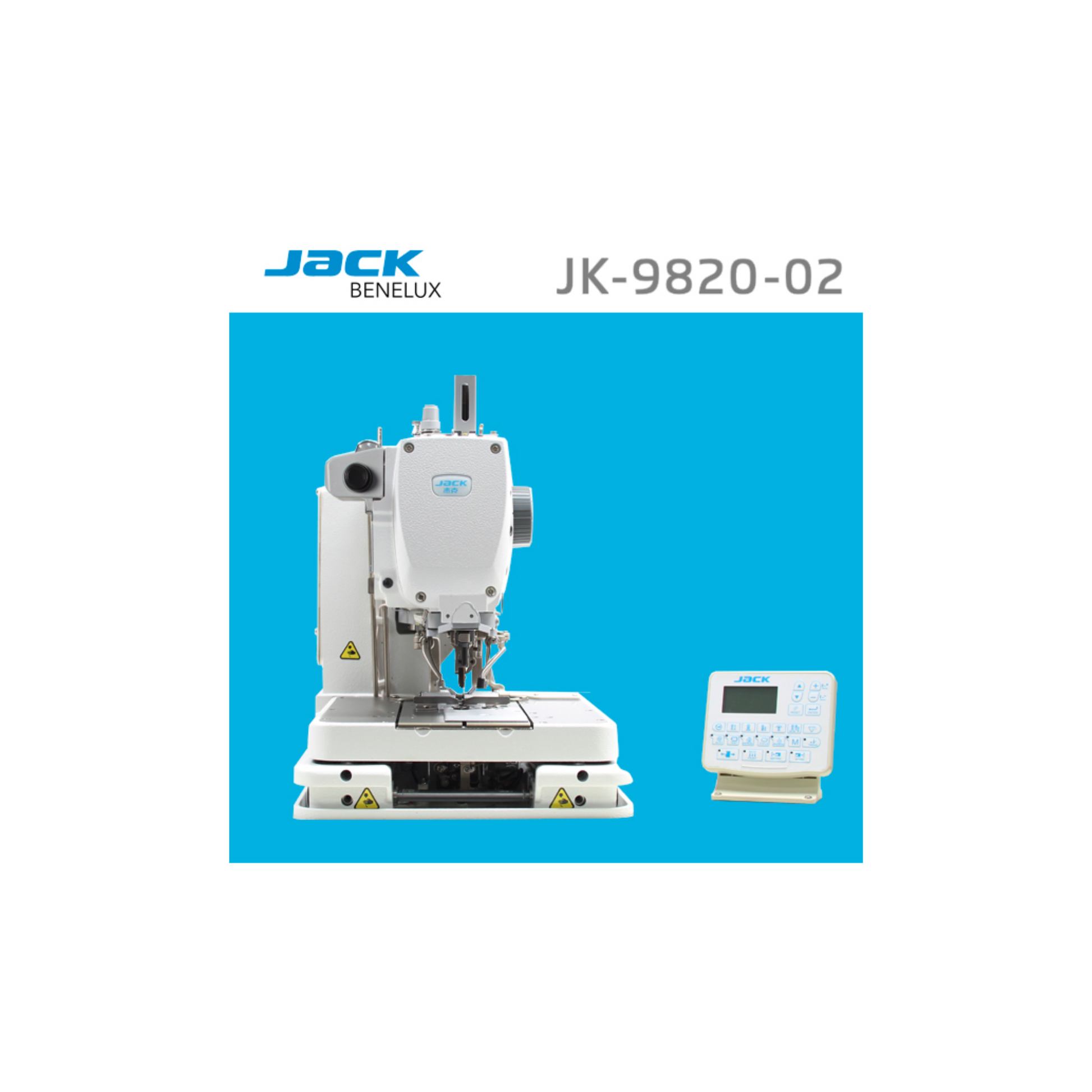 Jack JK-9820-02 computerized buttonhole machine - Sewing machine - White - Side view