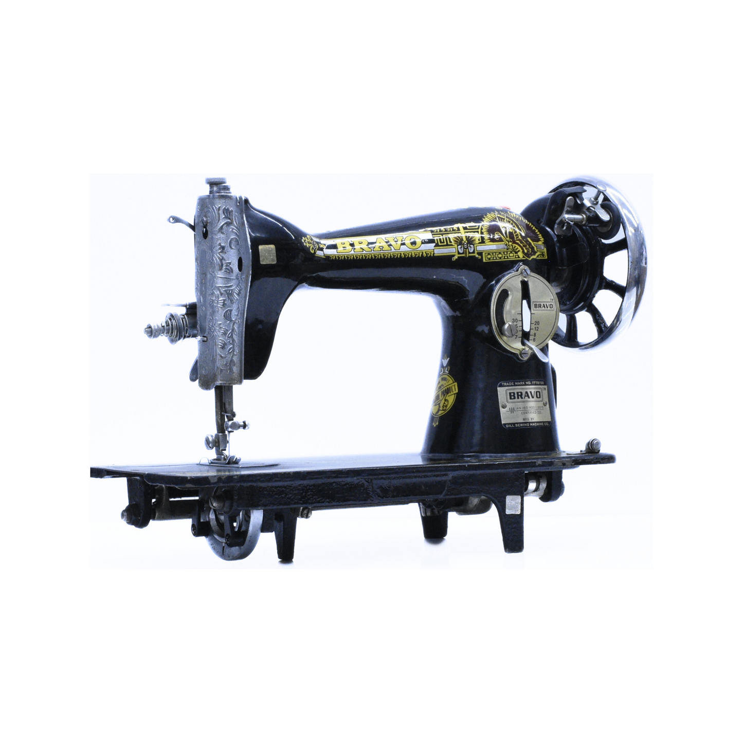 Bravo - Vintage sewing machine - Black - Side view