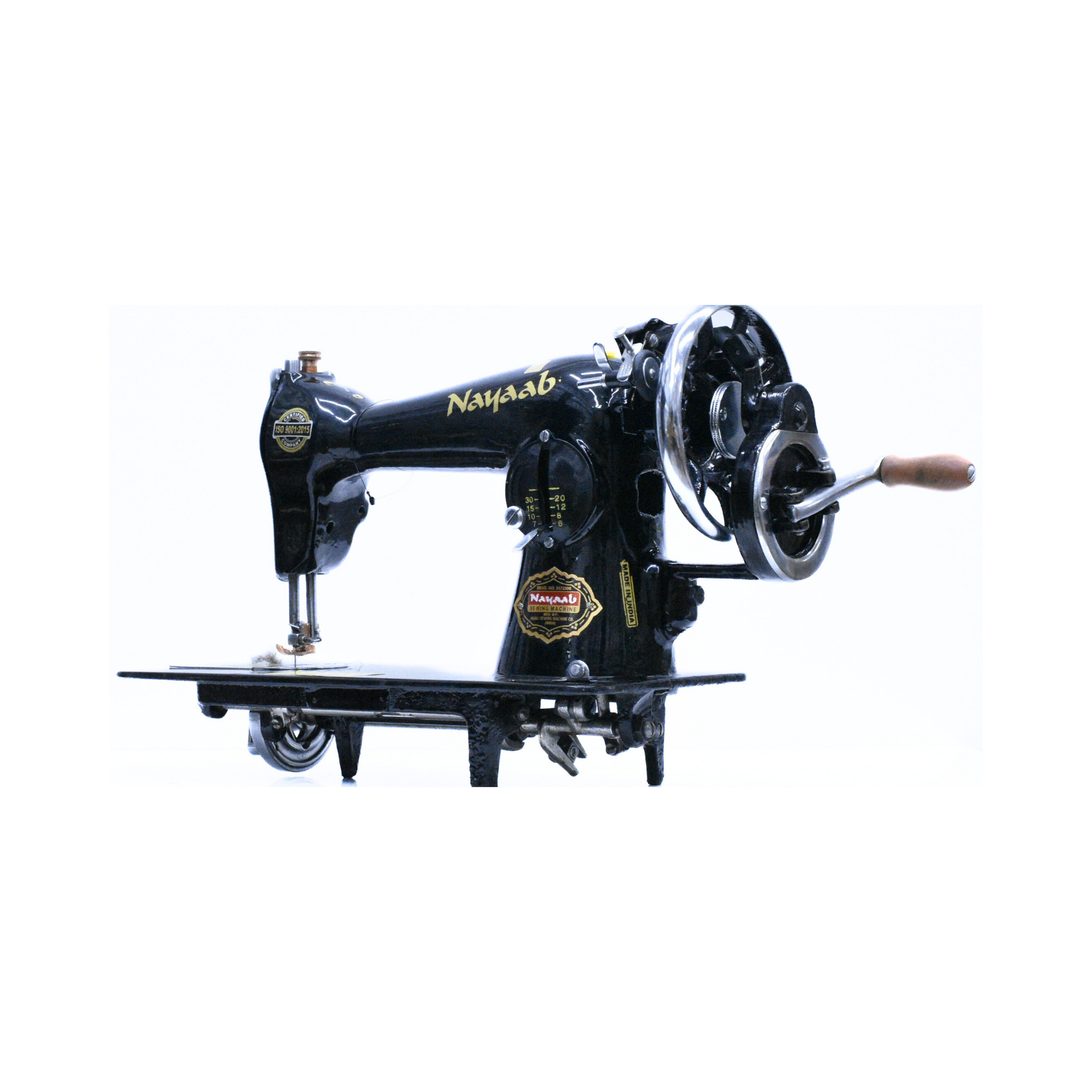 Nayaab - vintage sewing machine - Black - Side view 