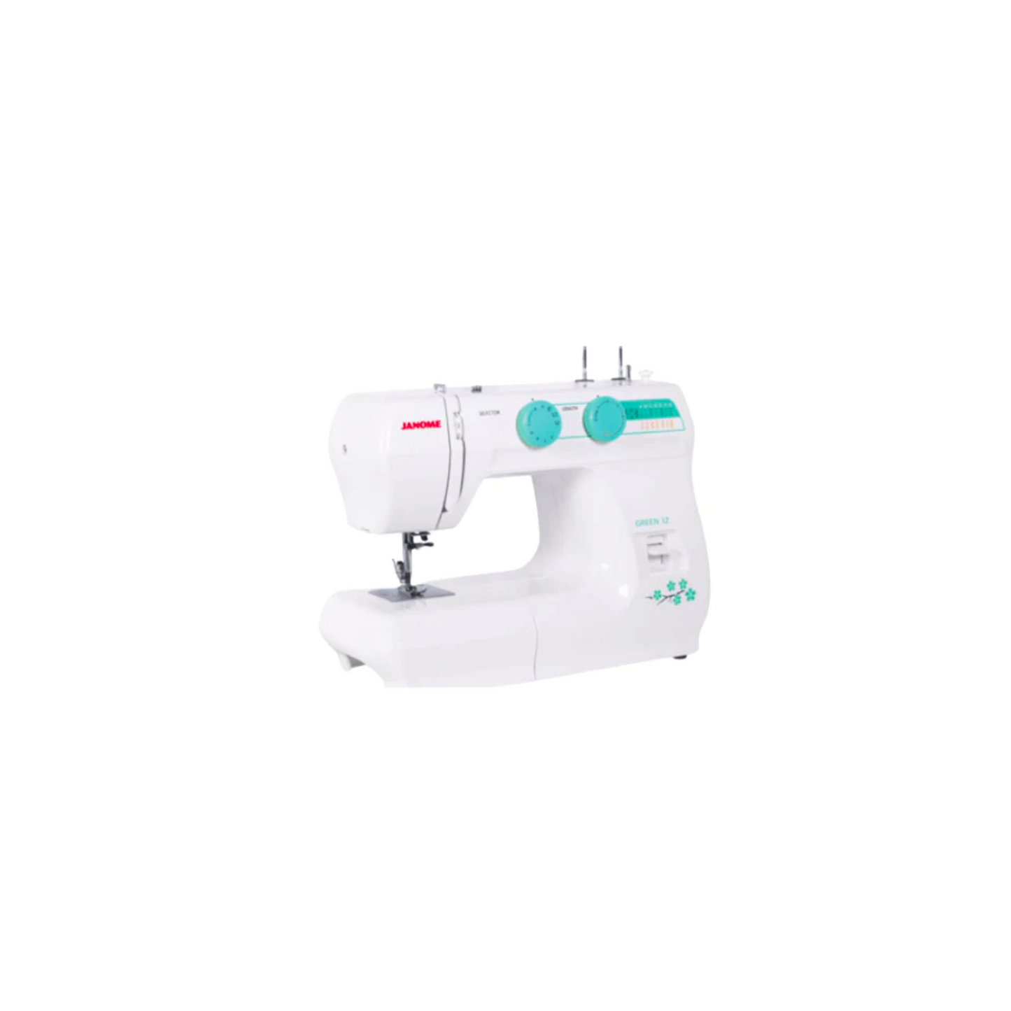 Janome green 12 - Sewing machine - Green - Side view