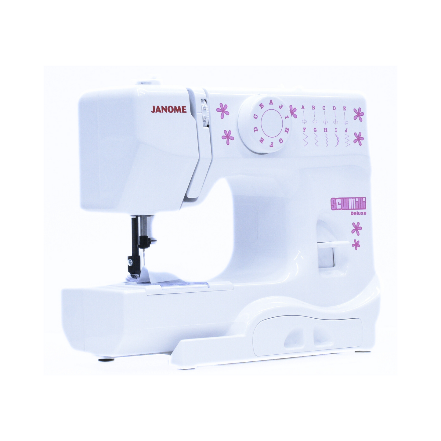 Janome mini 525 - Sewing machine -  White  - Side view 