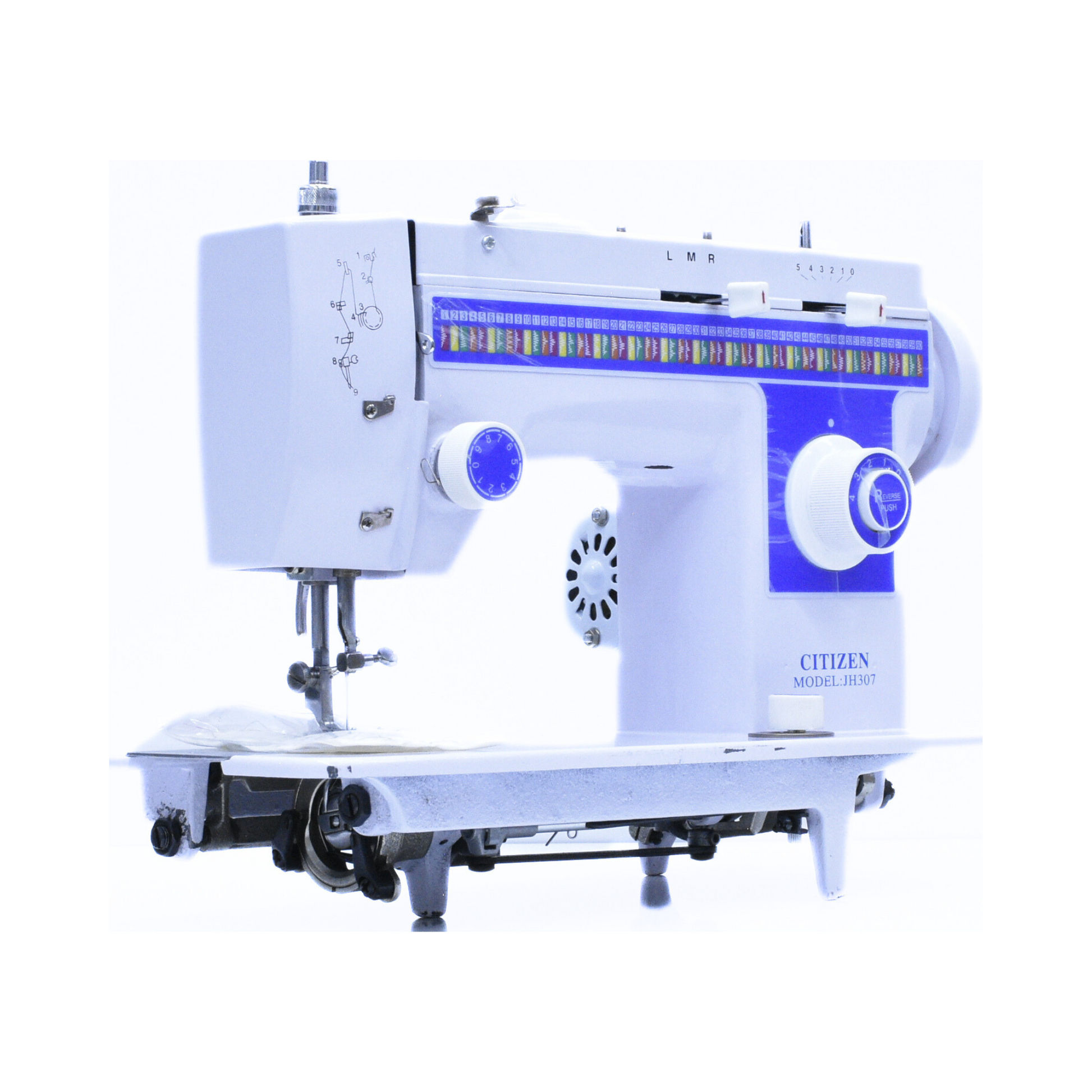 Citizen JH-307 - Sewing machine - White - Side view