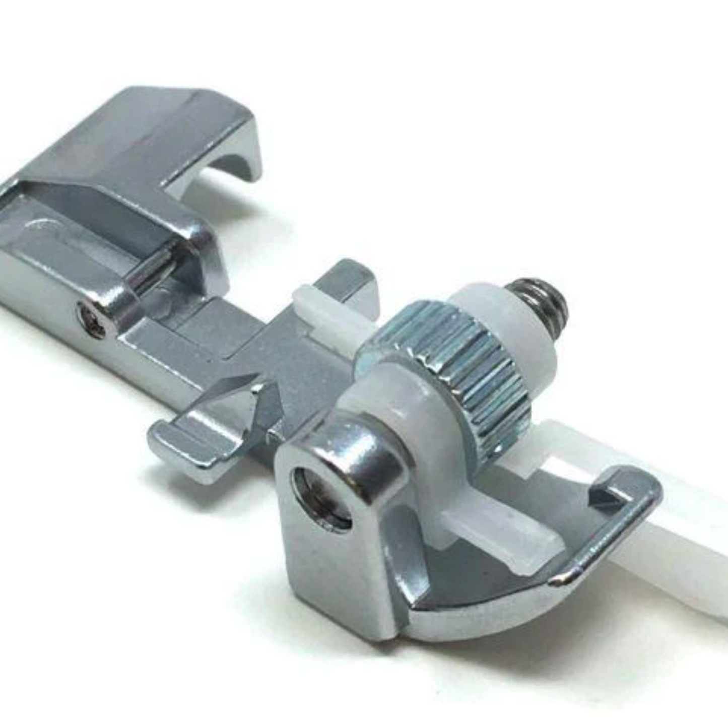 Janome - Blind stitch foot for overlock machines - Sewing accessory - Silver - Front view