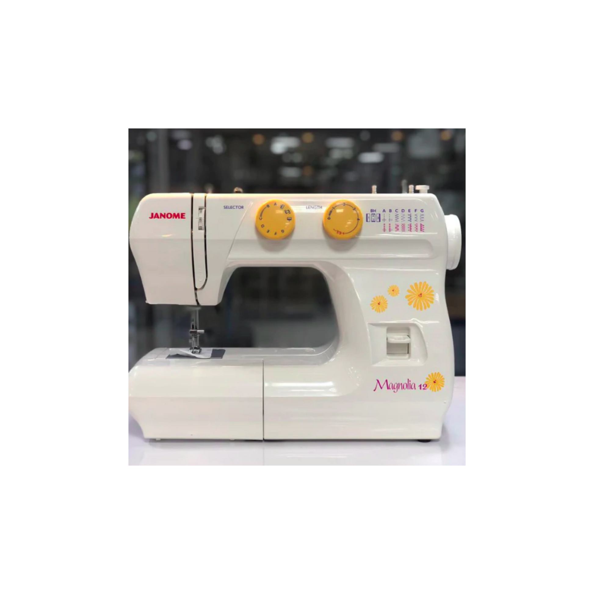 Janome magnolia 12 - Sewing machine - White -  Front view