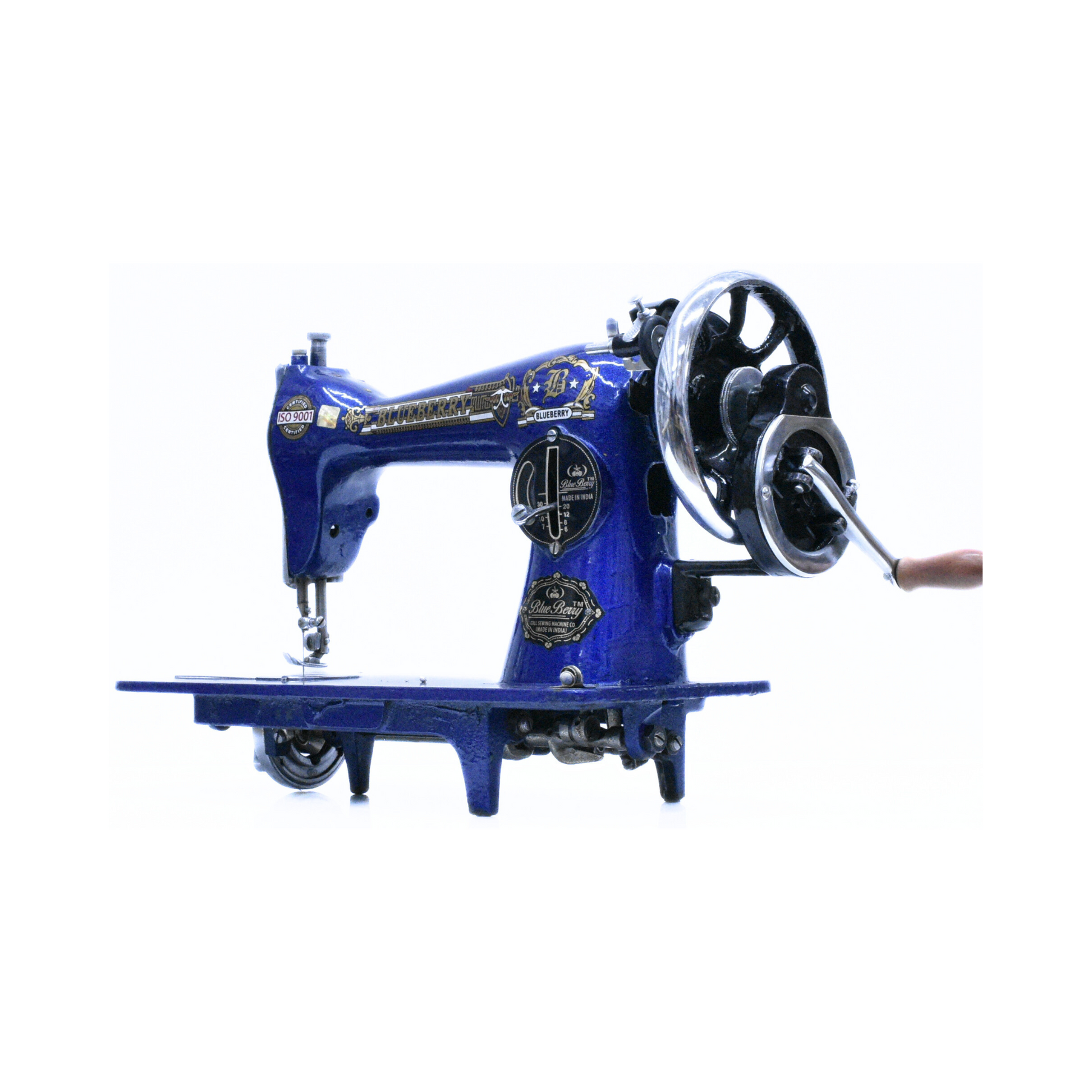 Blue berry - Vintage sewing machine - Blue - Side view