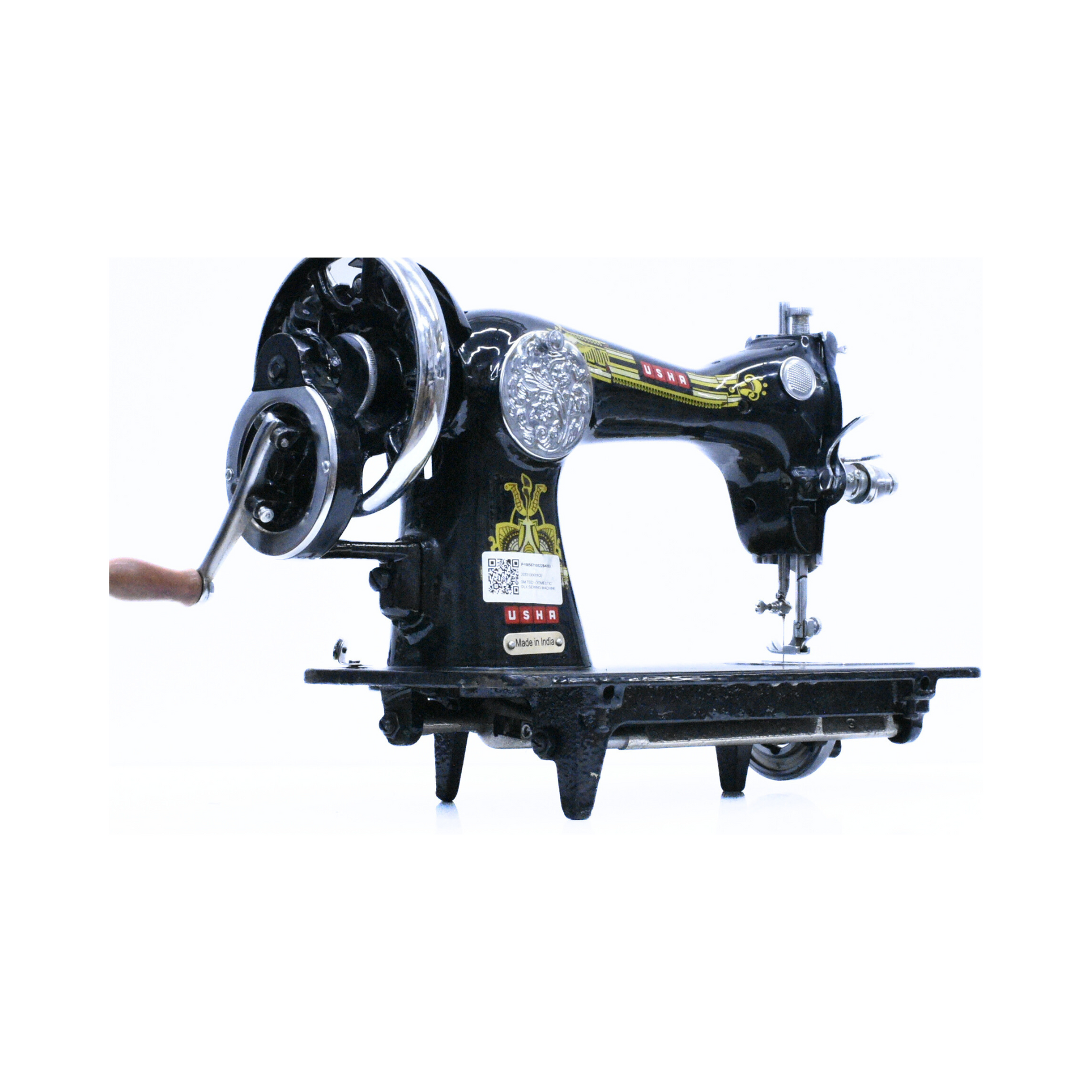 Usha - Vintage sewing machine - Black - Side view