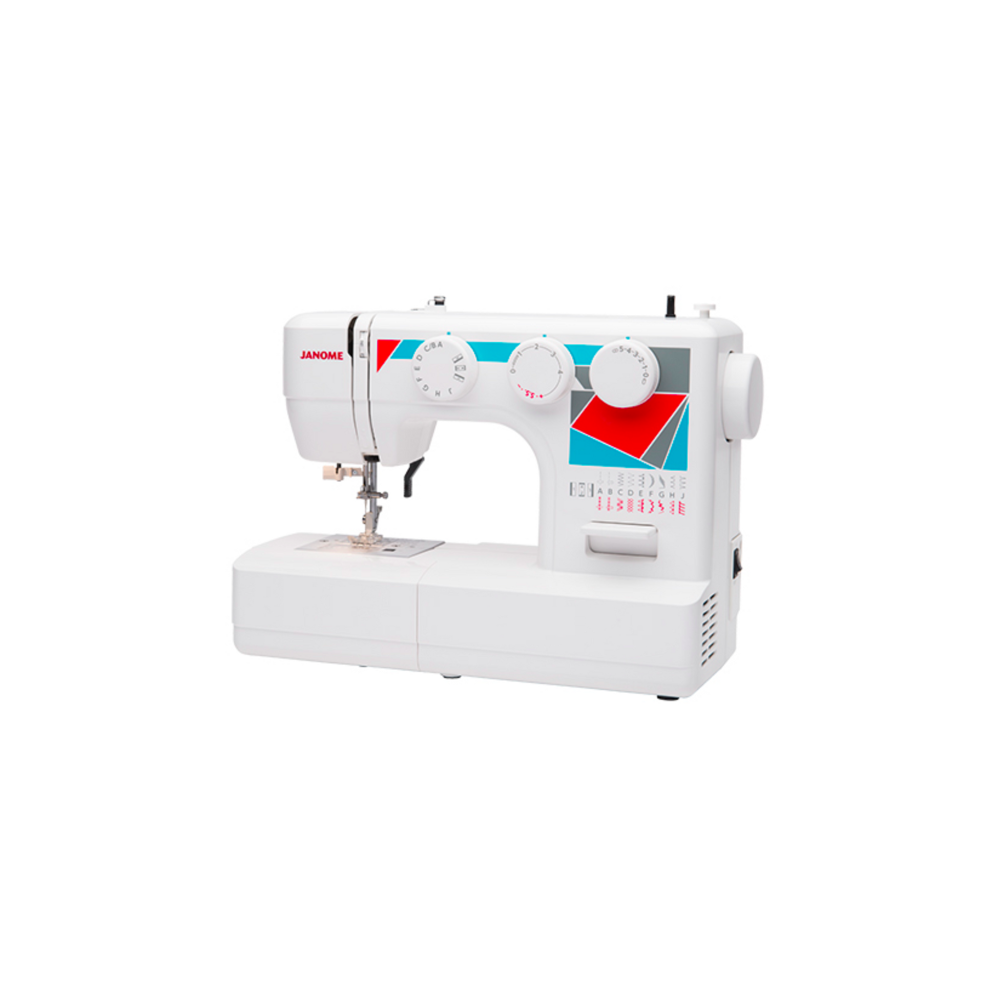 Janome MOD-19 - Sewing machine - White - Side view