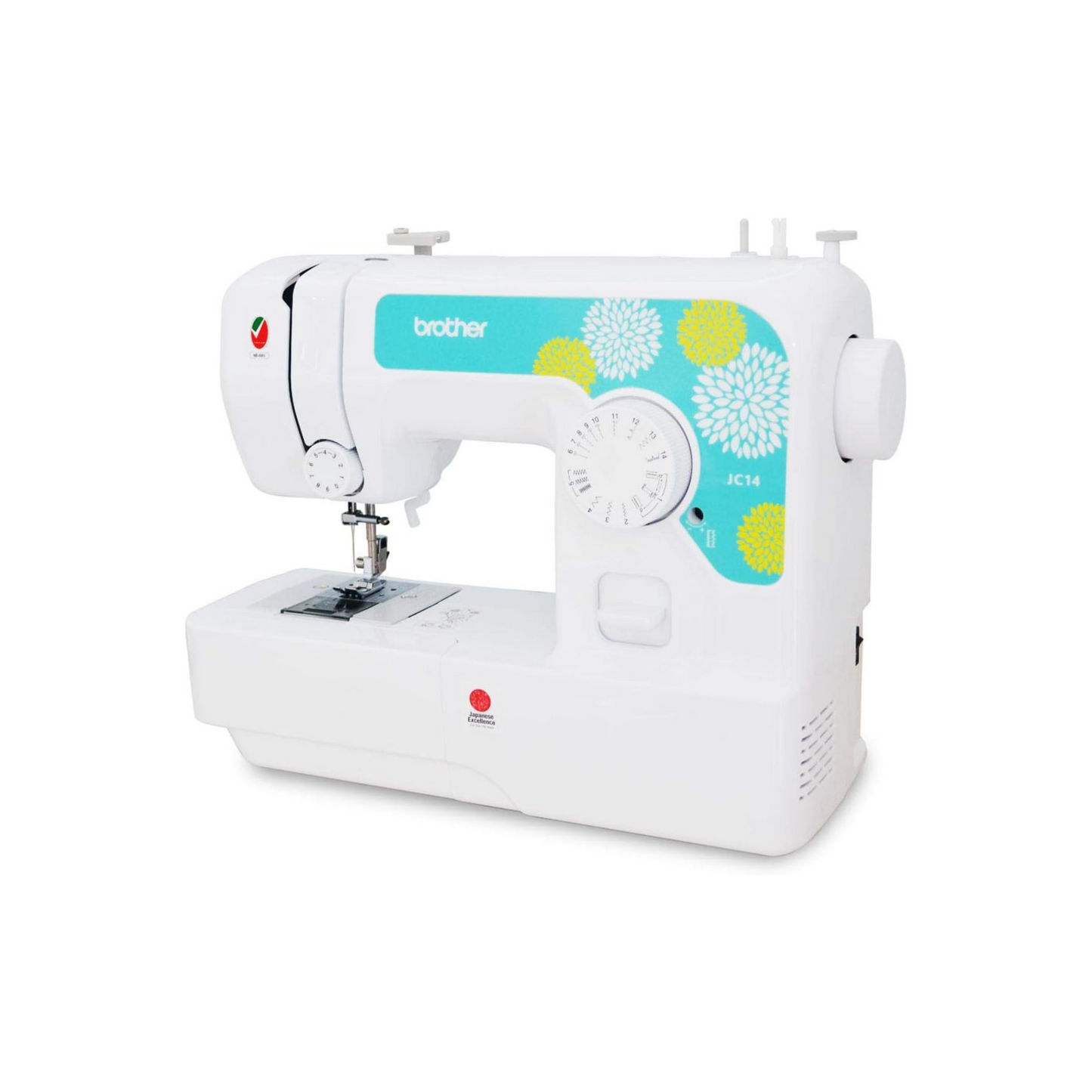 Brother JC14 - Sewing machine - Multi color - Side view