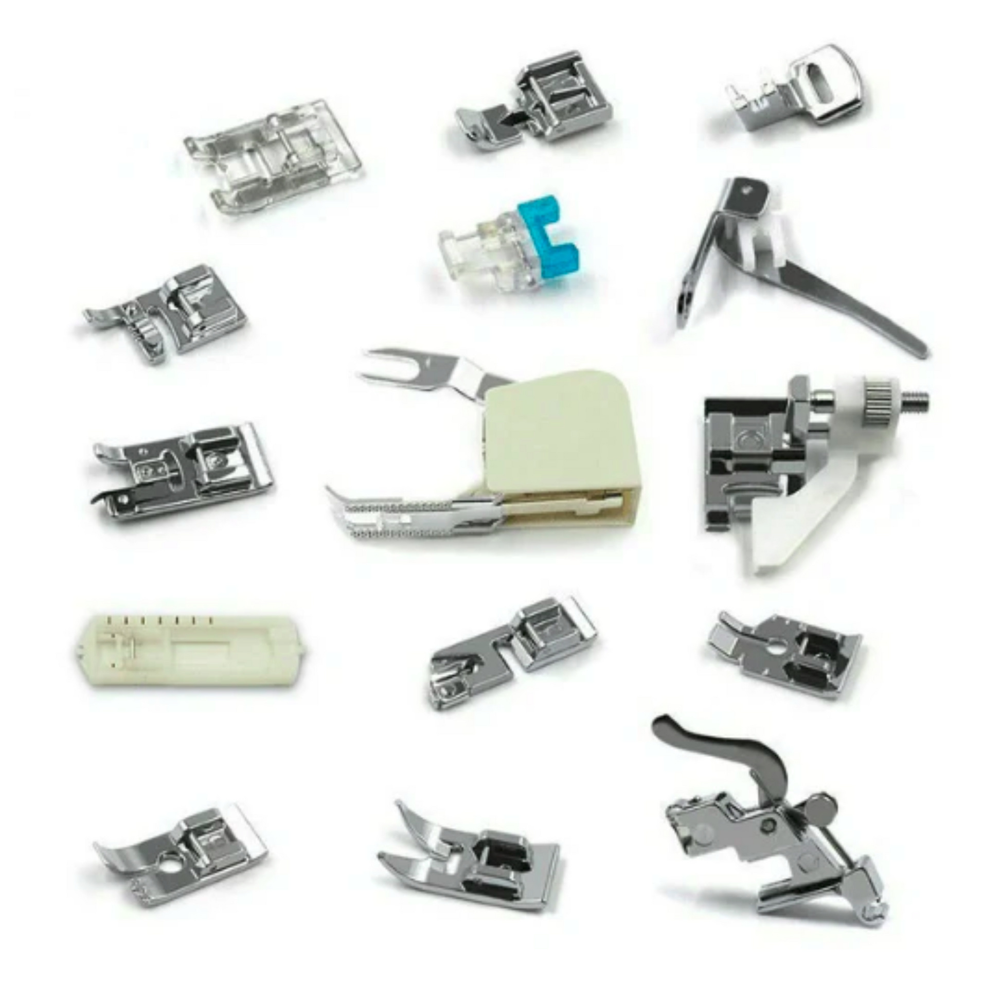 15pc multi functional presser foot - Silver - Elements