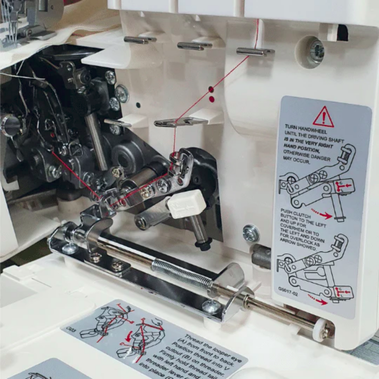 Janome Merrylock 3000CL overlock and coverstitch machine - White - close view