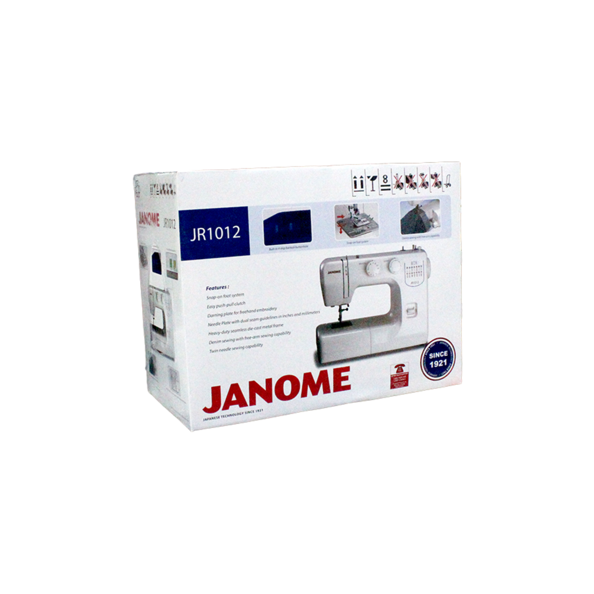 Janome JR1012 - Sewing machine - White - Box