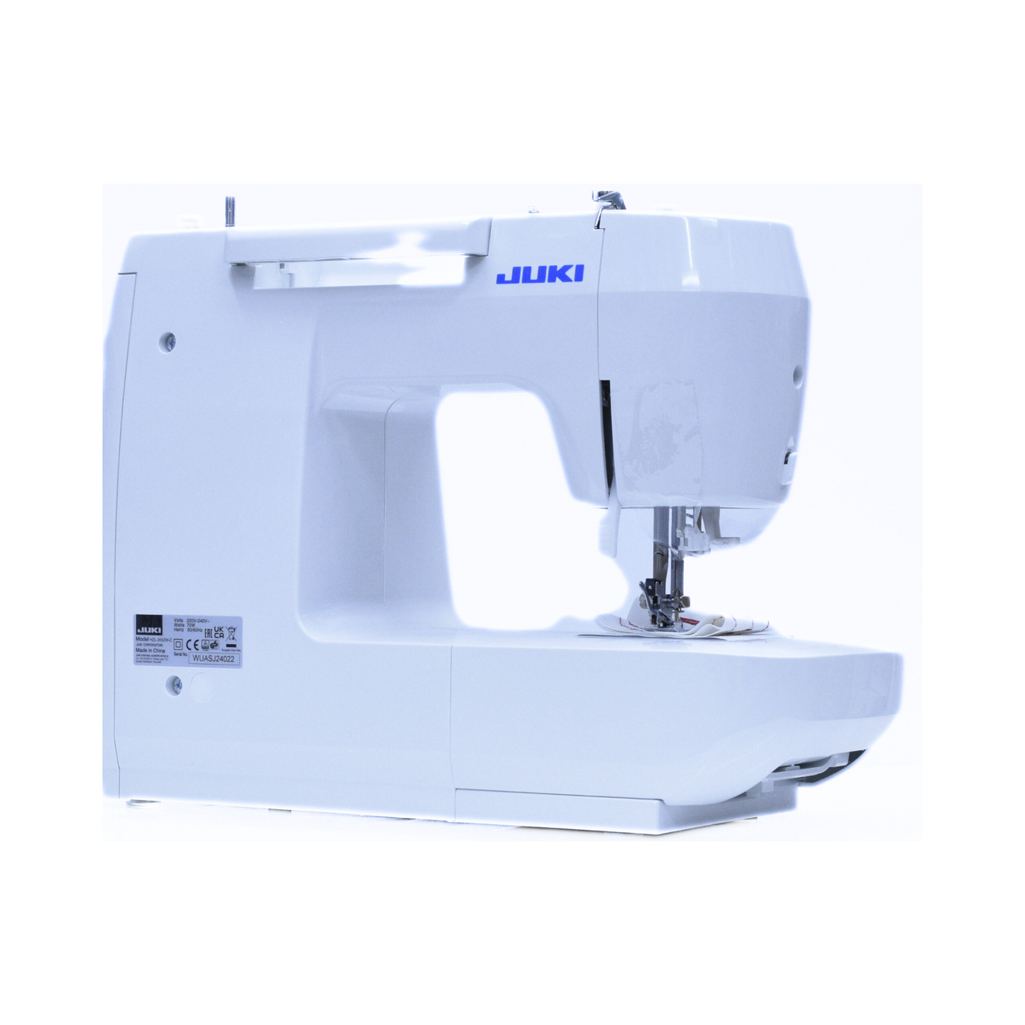 Juki HZL-355W-C - Sewing machine - Blue - Side view