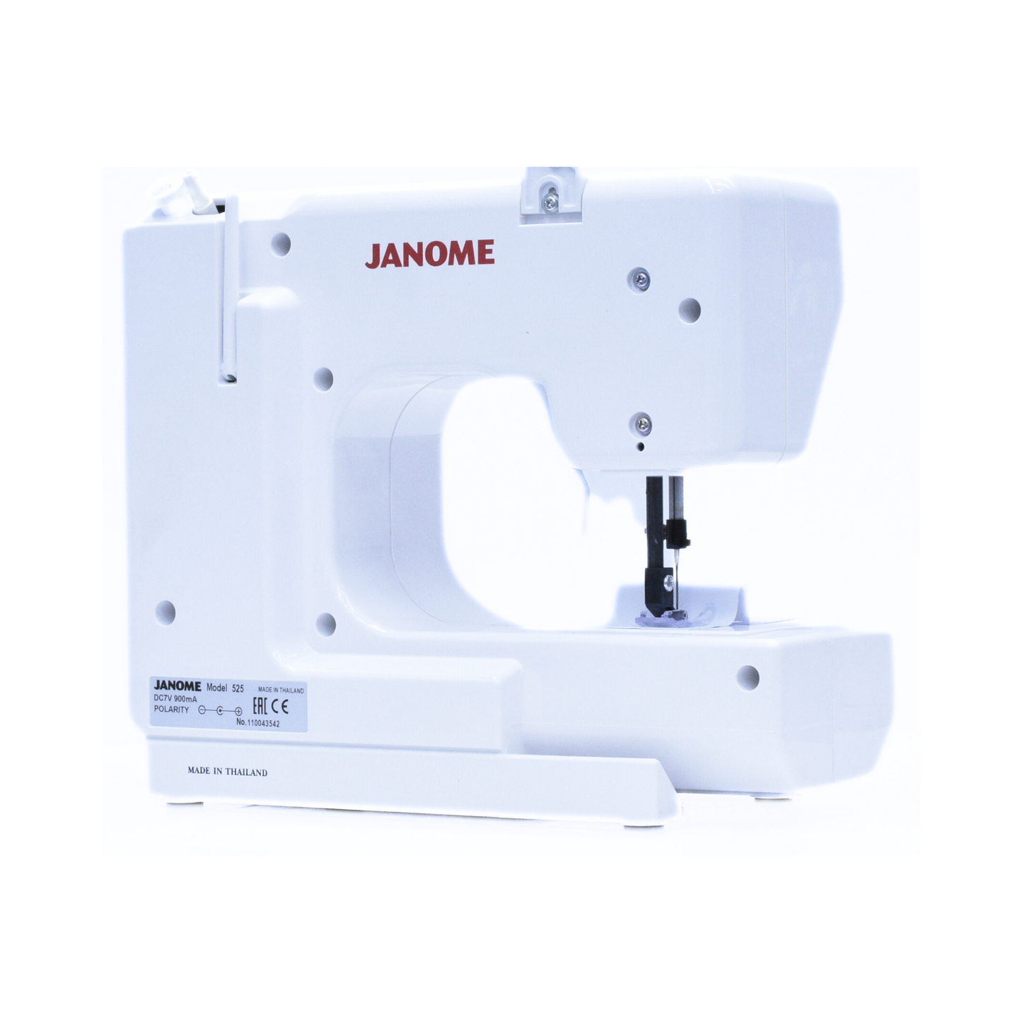 Janome mini 525 - Sewing machine -  White  - Side view 