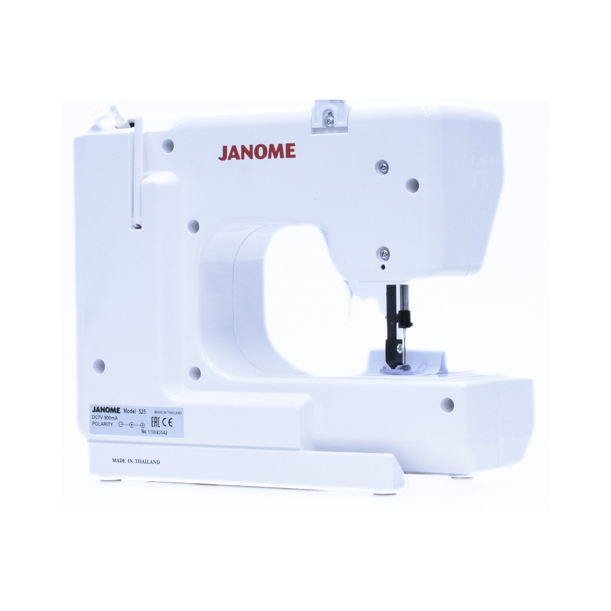 Janome mini 525 - Sewing machine -  White  - Side view 