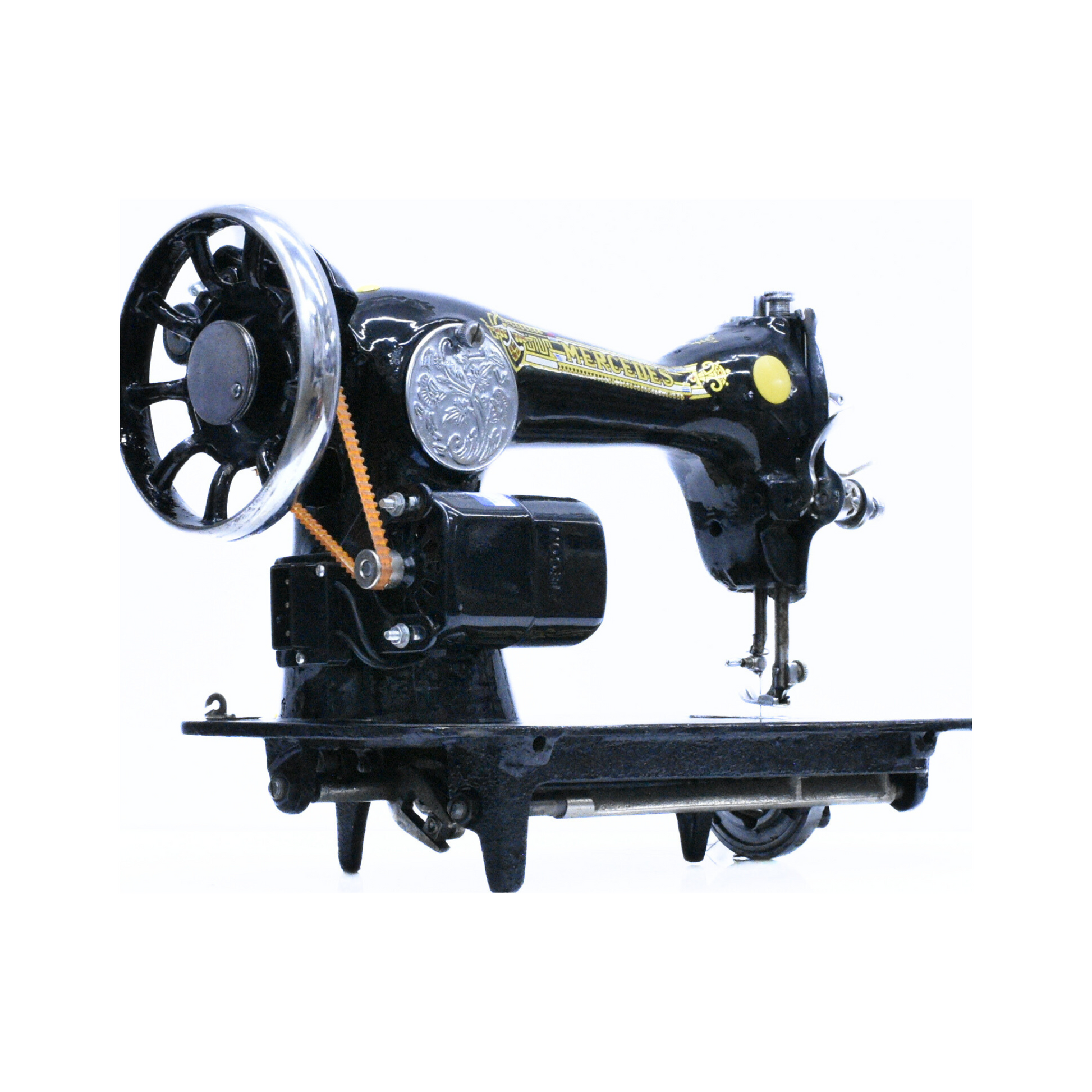 Mercedes - Vintage sewing machine - Black - Side view