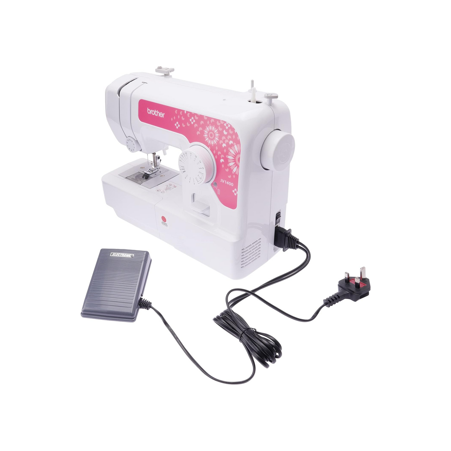 Brother JV1400 - Sewing machine - White - Top view
