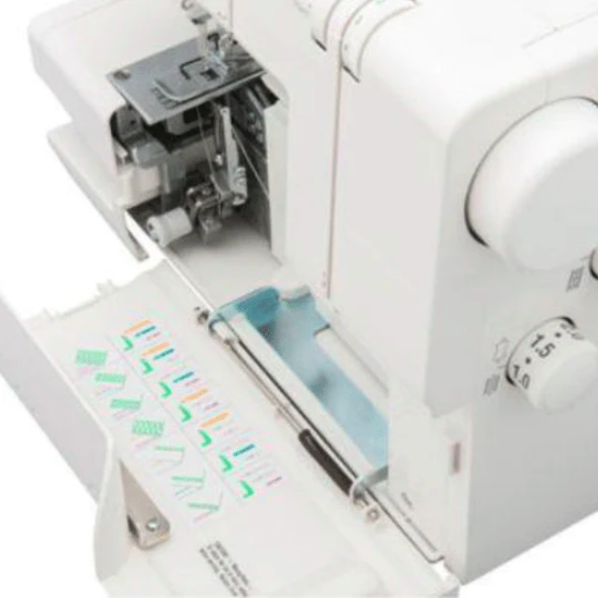 Janome coverpro 2000CPX coverstitch machine - White - Close view